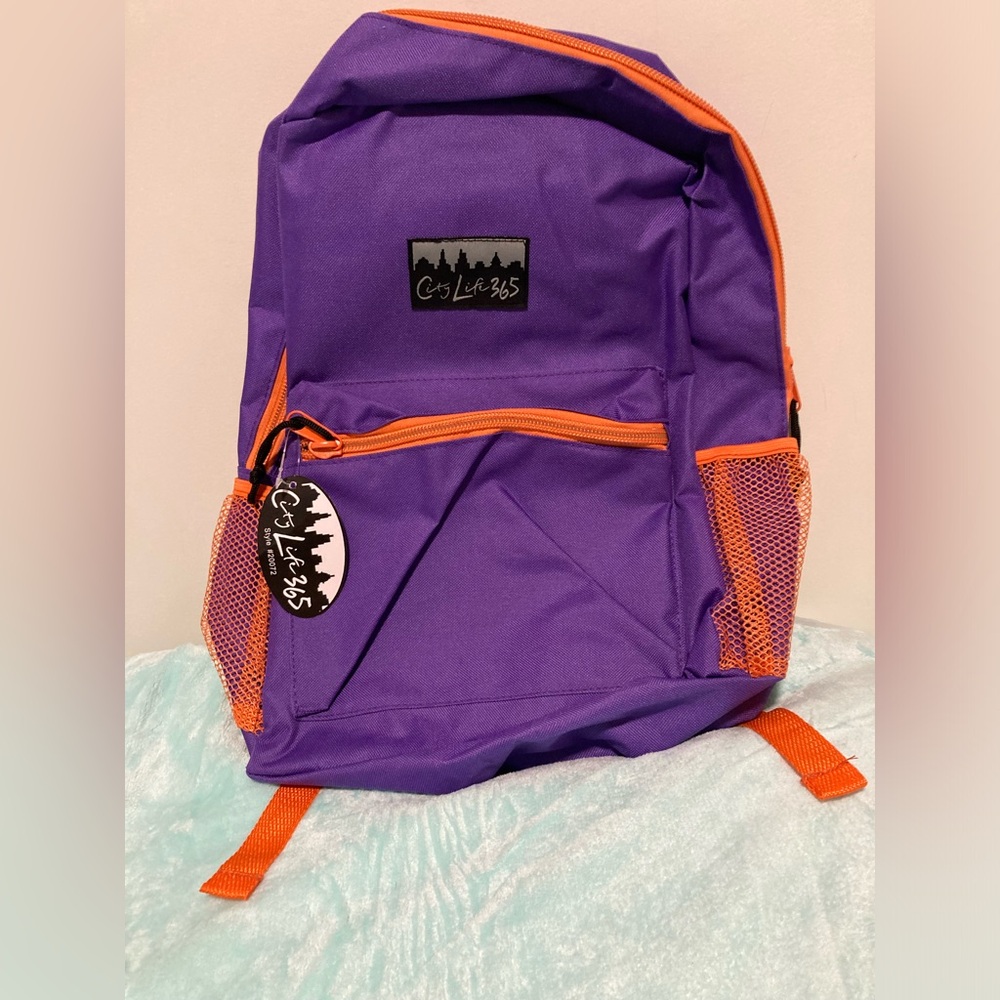 Large NWT Purple & Orange Backpack